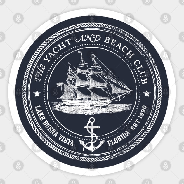 The Yacht and Beach Club Sticker by BurningSettlersCabin